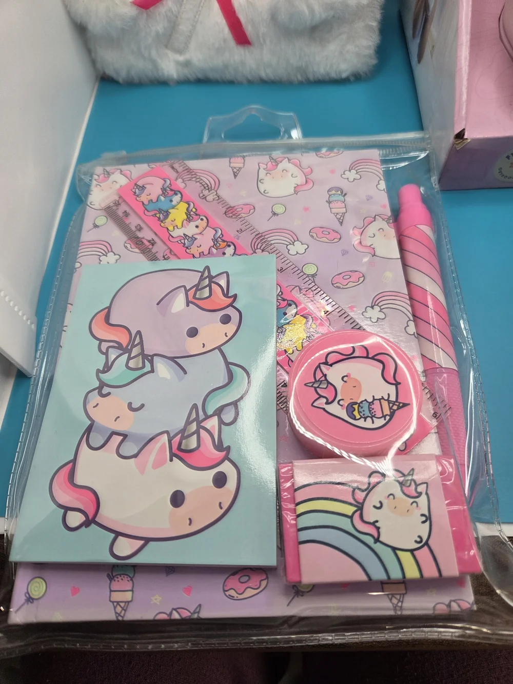 Kid's Unicorn Lantern & Accessories Set - White/Pink